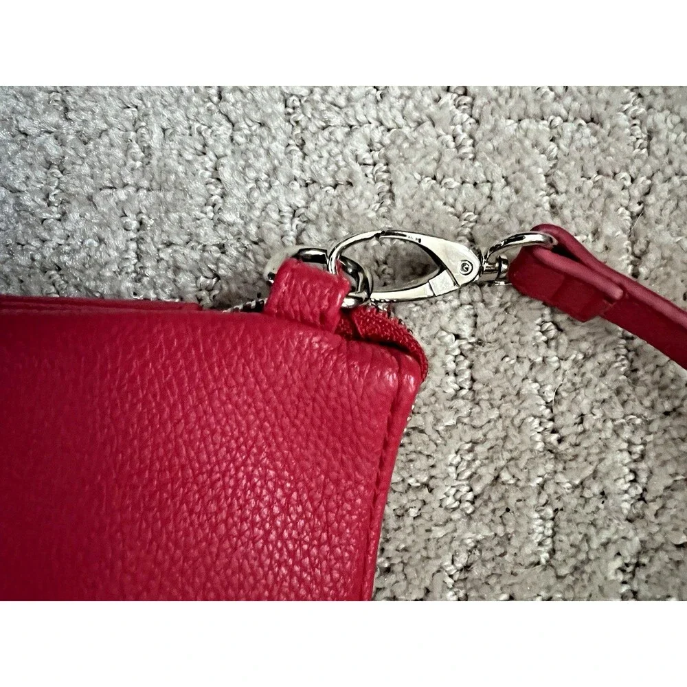 Tyler Rodan Women's Crossbody Red Handbag 3 Sections Zippers Removable Strap